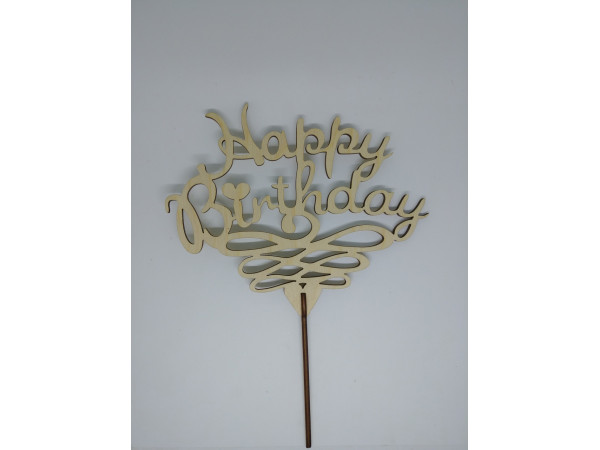 Топер Happy Binthday. 25*19см. 5шт/уп.