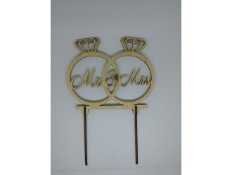 Топер Mr End Mrs. 23*16см. 5шт/уп.