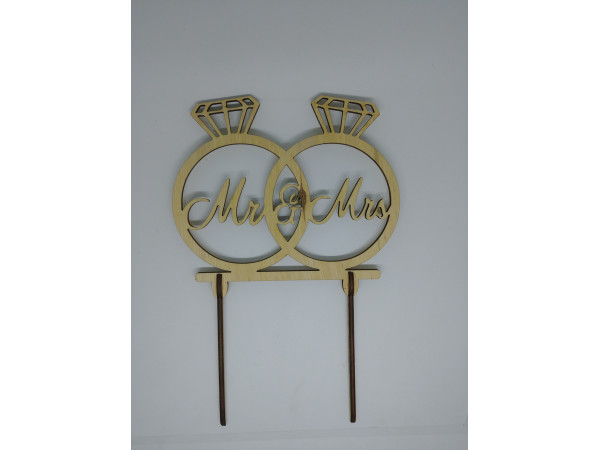 Топер Mr End Mrs. 23*16см. 5шт/уп.
