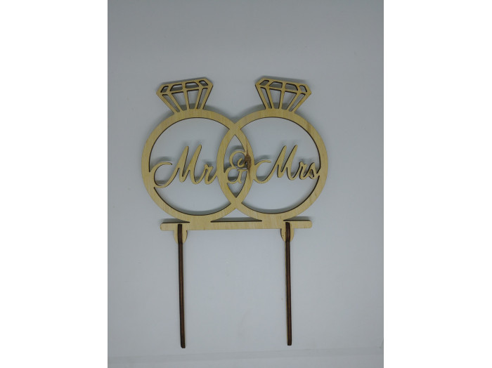 Топер Mr End Mrs. 23*16см. 5шт/уп.