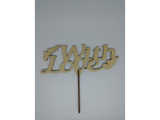 Топер With Love. 18*20см. 5шт/уп.