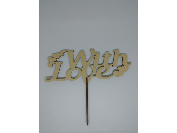 Топер With Love. 18*20см. 5шт/уп.