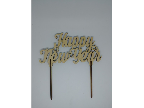 Топер Happy New Year. 23*16см. 5шт/уп.
