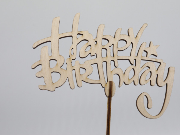 Топер Happy Birthday. 19*16см. 5шт/уп.