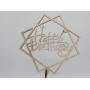 Топер Happy Birthday. 26*16см. 5шт/уп.