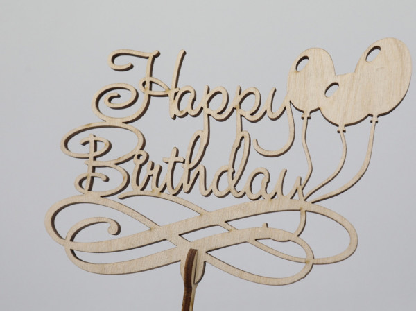 Топер Happy Birthday. 17,5 х 20 см. 5шт/уп.