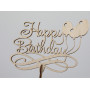 Топер Happy Birthday. 17,5 х 20 см. 5шт/уп.