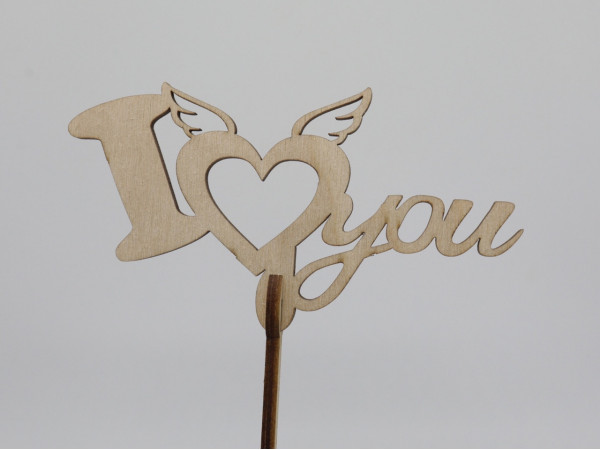 Топер I Love You. 15,5 х 13 см. 5шт/уп.
