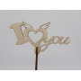 Топер I Love You. 15,5 х 13 см. 5шт/уп.