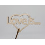 Топер Love is.... 17 х 14 см. 5шт/уп.