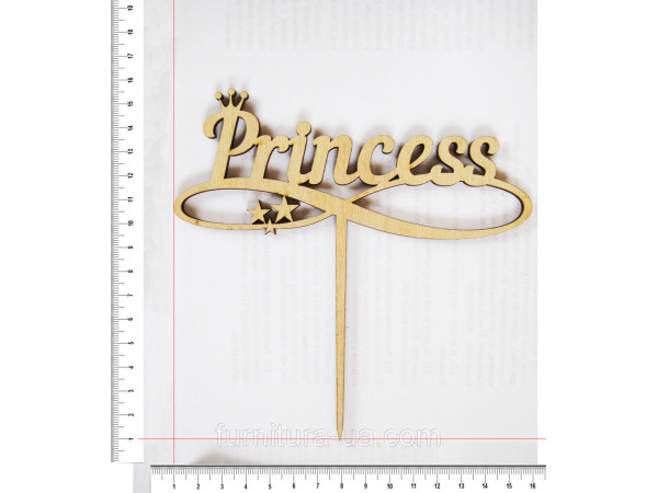Топер Princess. 14,5 х 15 см. 5шт/уп.