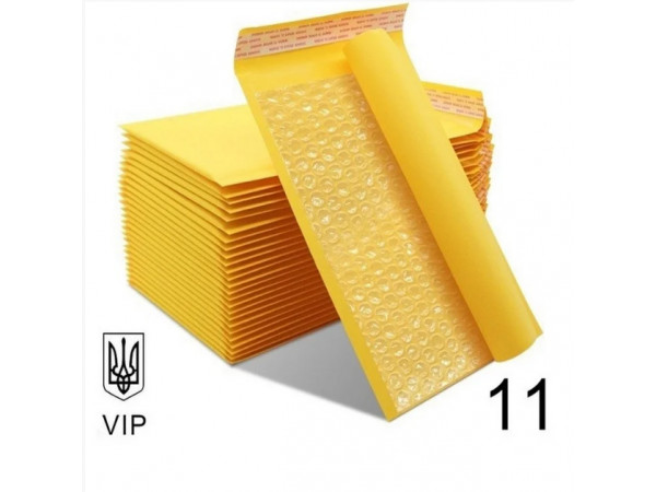 Почтовый Конверт с отрывной лентой Бандерольный 100×160 № 11 VIP 100 шт/уп. Крафтовый с воздушной прослойкой